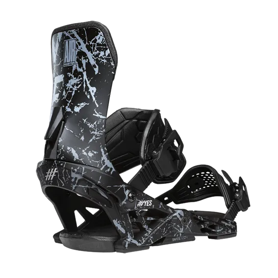 Yes Airmaster splatterスノーボードバインディング25-26 Airmaster Men's Snowboard Bindings Outdoor Splatter Grey | YES